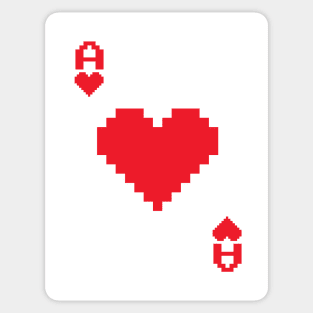 Ace of Hearts I (pixelated) Sticker